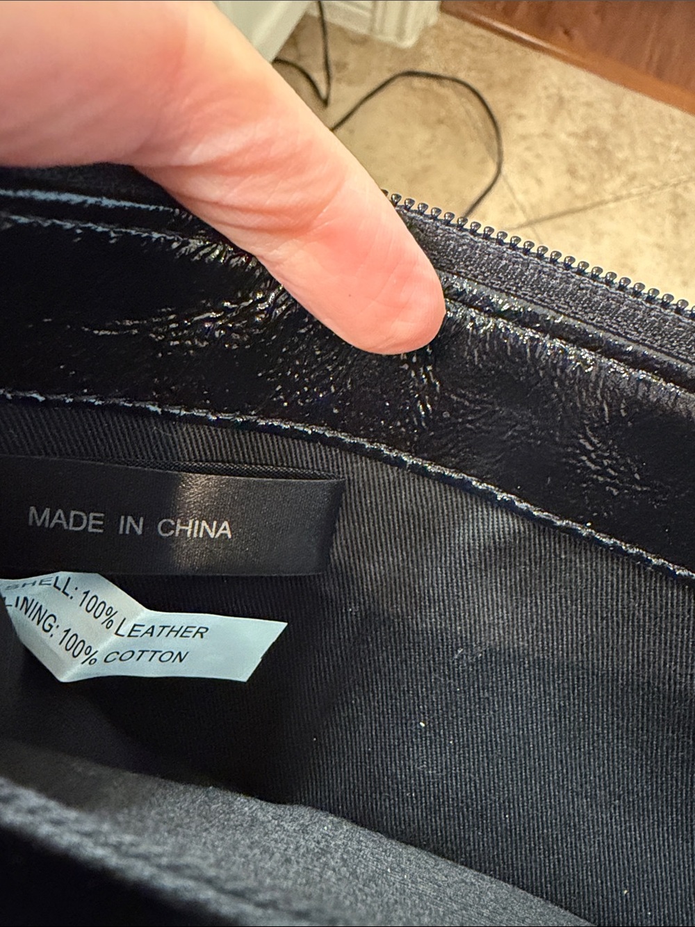 Talbots Black Patent Leather Wristlet Clutch - Picture 11 of 11